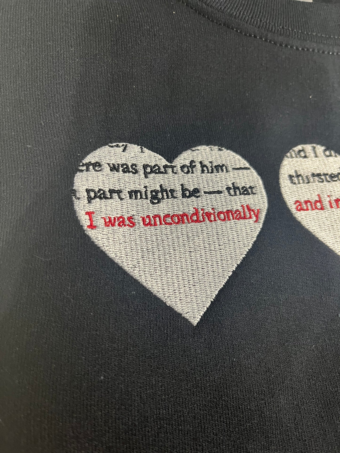 Twilight Unconditionally Embroidery Crewneck