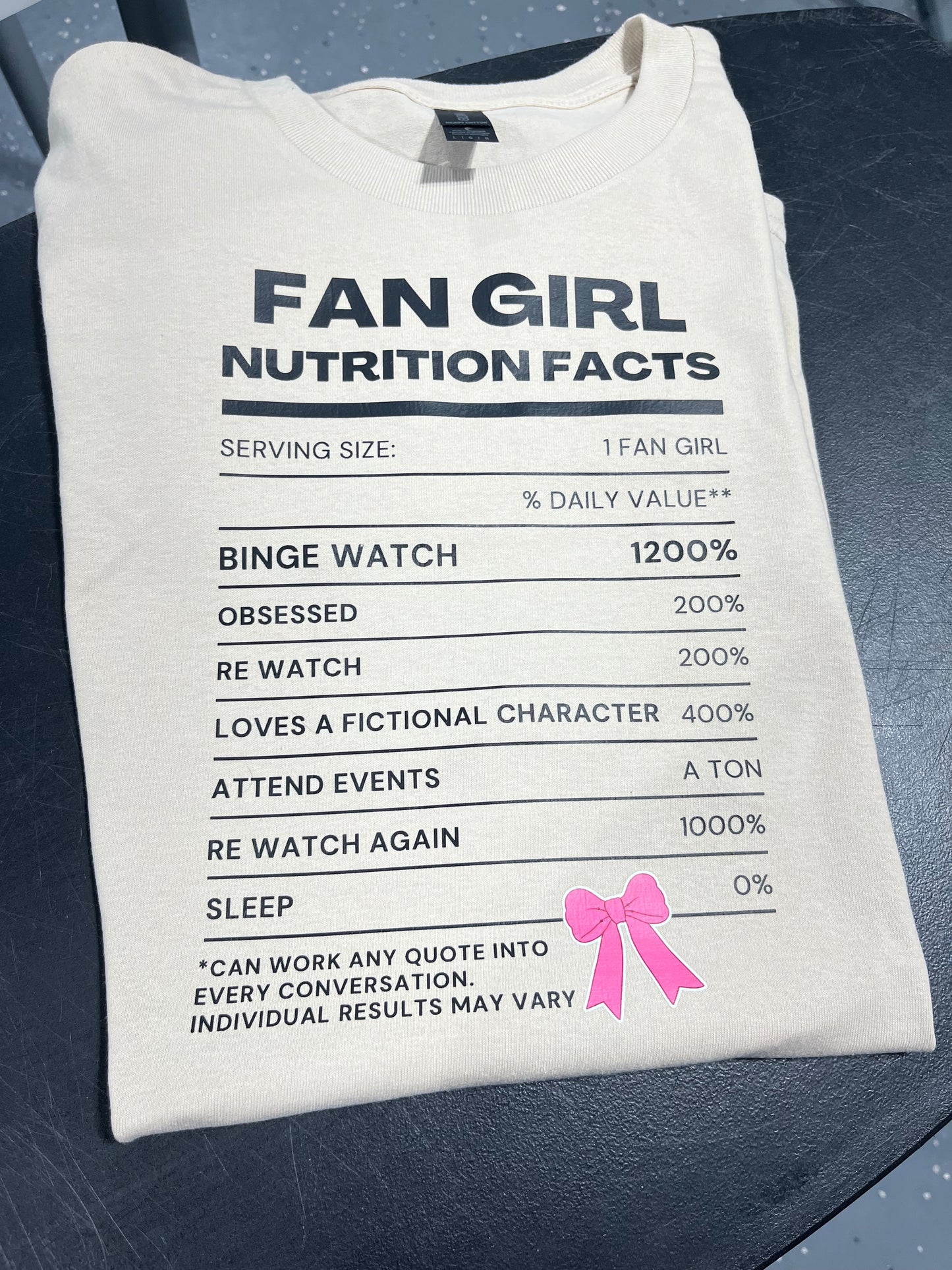 Fan Girl Nutrition Facts