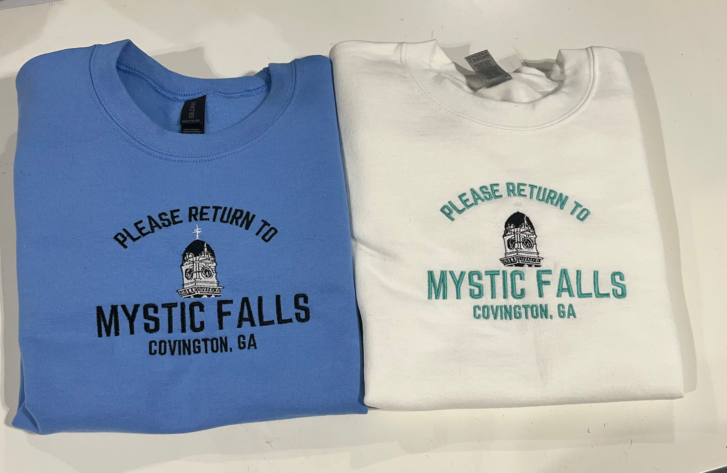 Return to Mystic Falls embroidered Crewneck