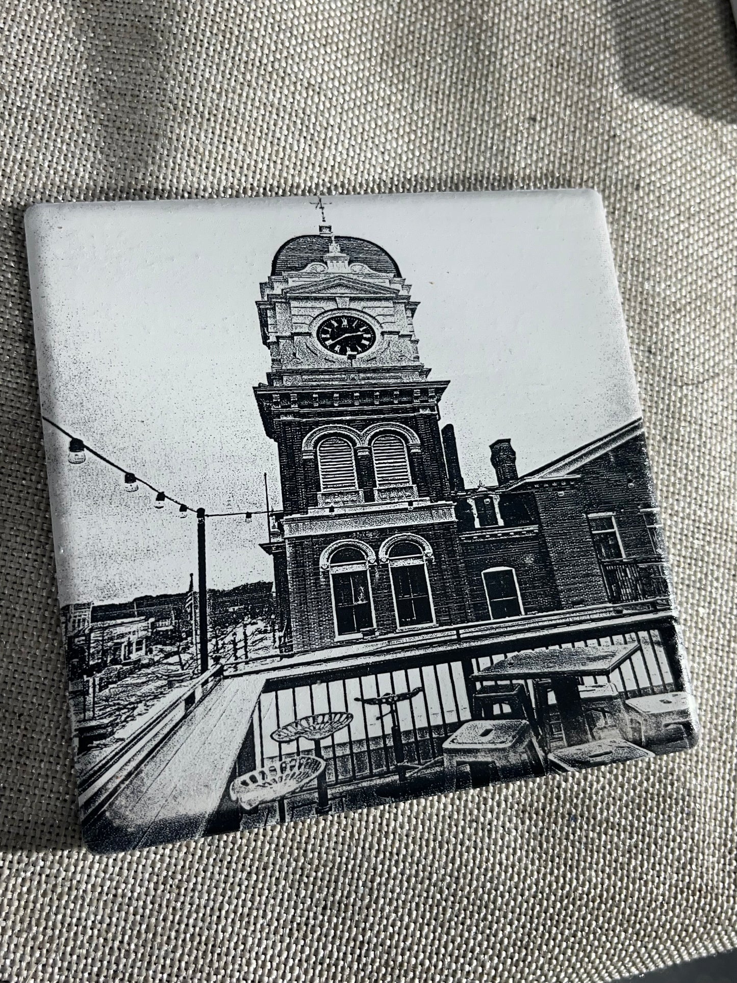 Clock Tower Tile Coaster