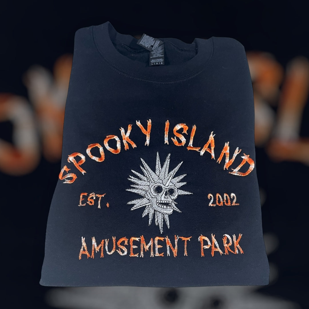 Spooky Island Embroidered Orange