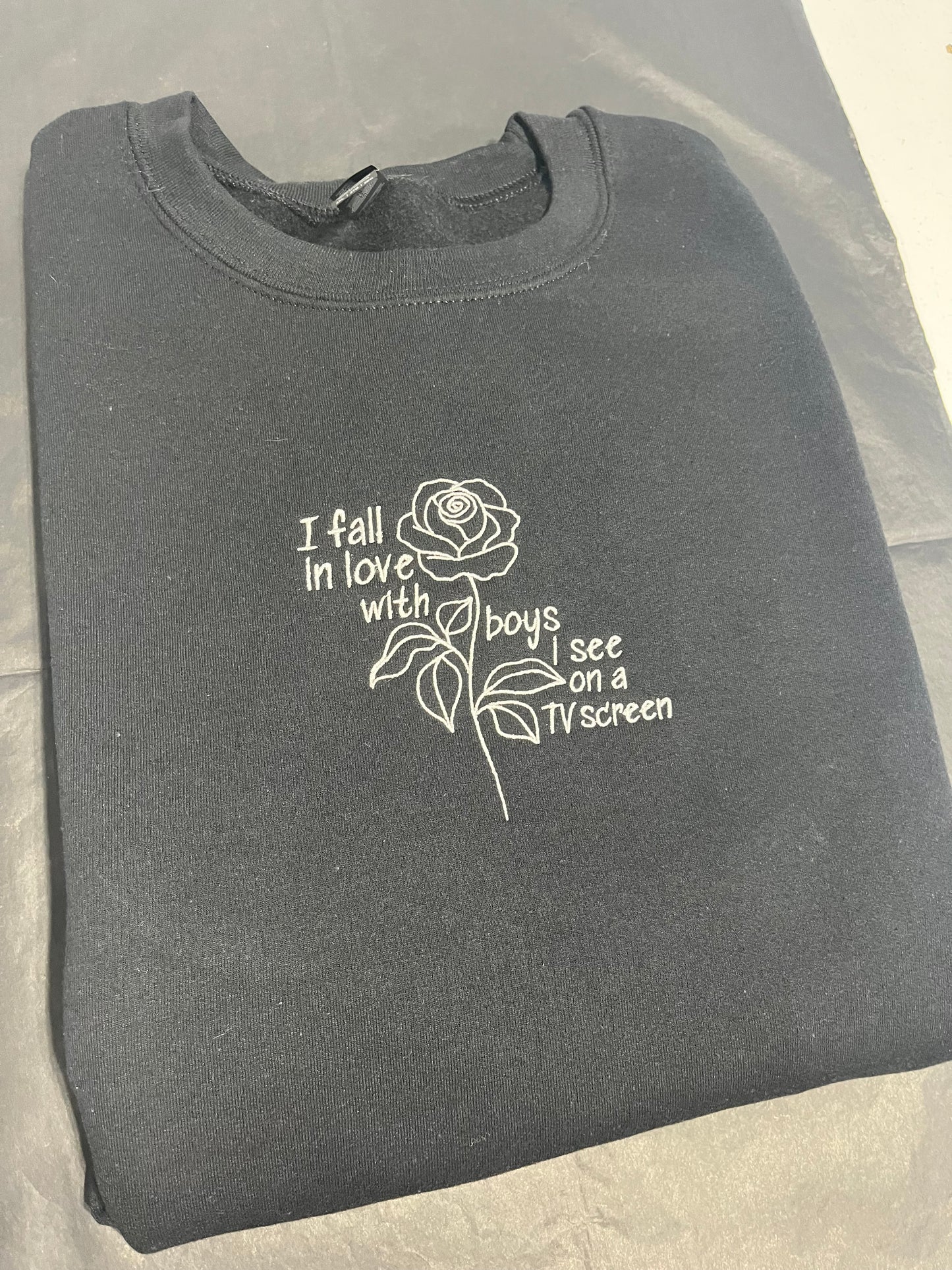 I Fall - Embroidered Crewneck