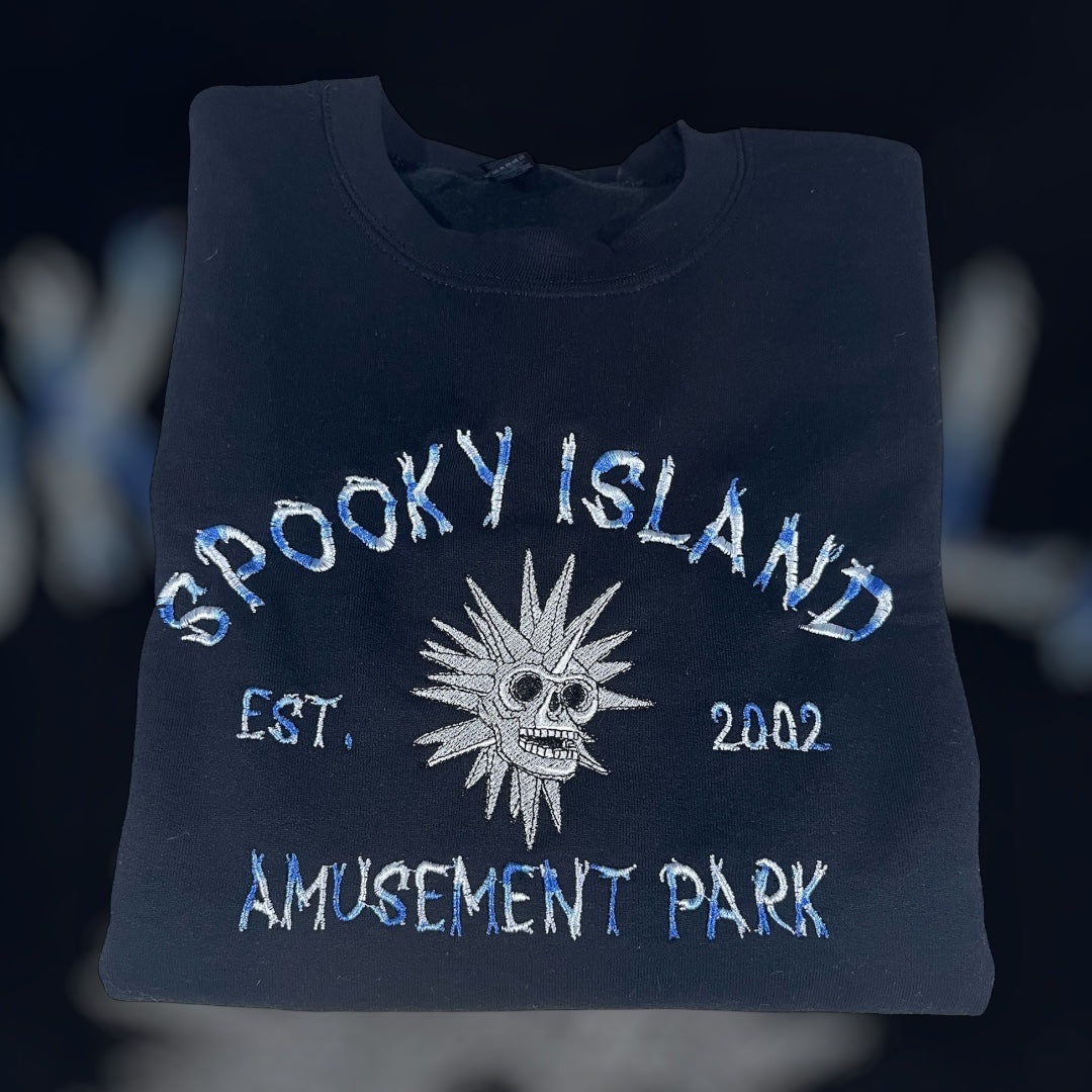 Spooky Island Embroidered - Blue