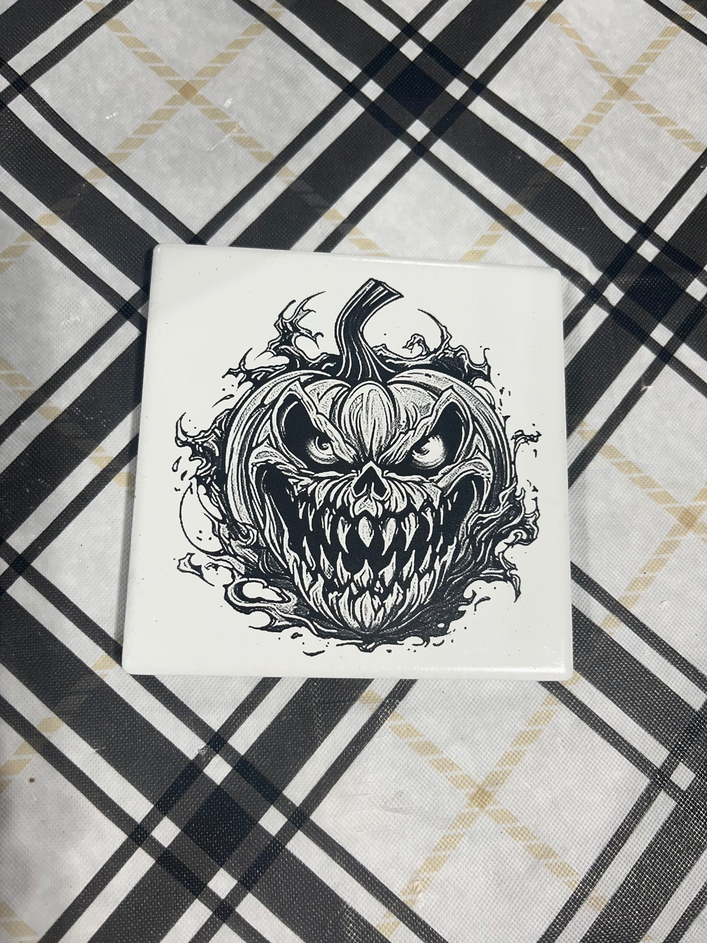 Pumpkin tile Coaster