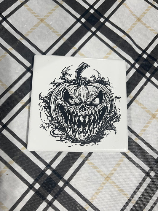 Pumpkin tile Coaster