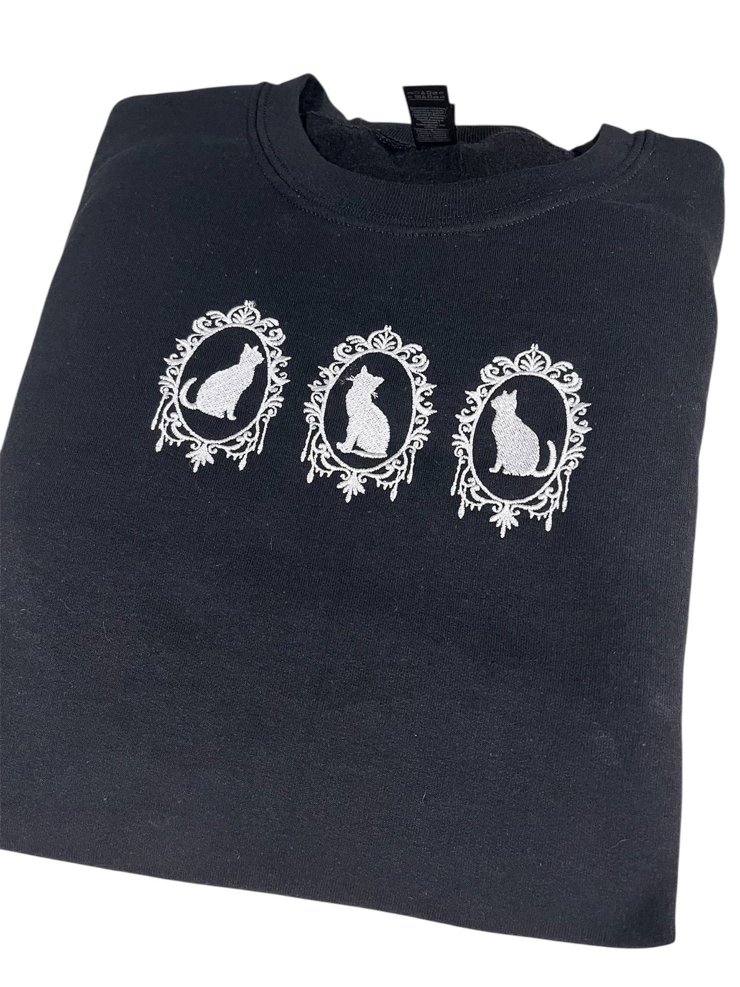 Cat Framed Embroidered