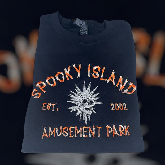 Spooky Island Embroidered Orange