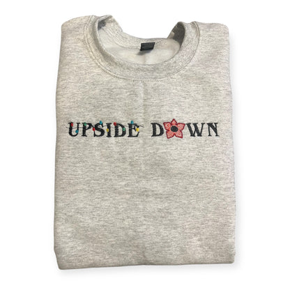Upside Down Embroidered Crewneck