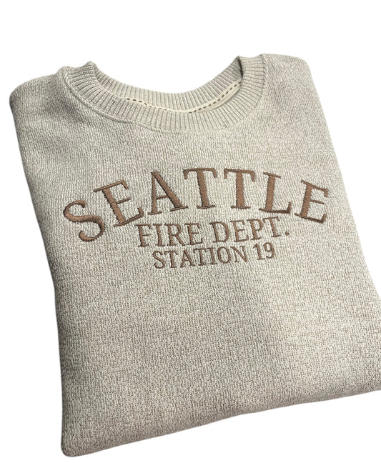 Seattle Fire Knit Sweater