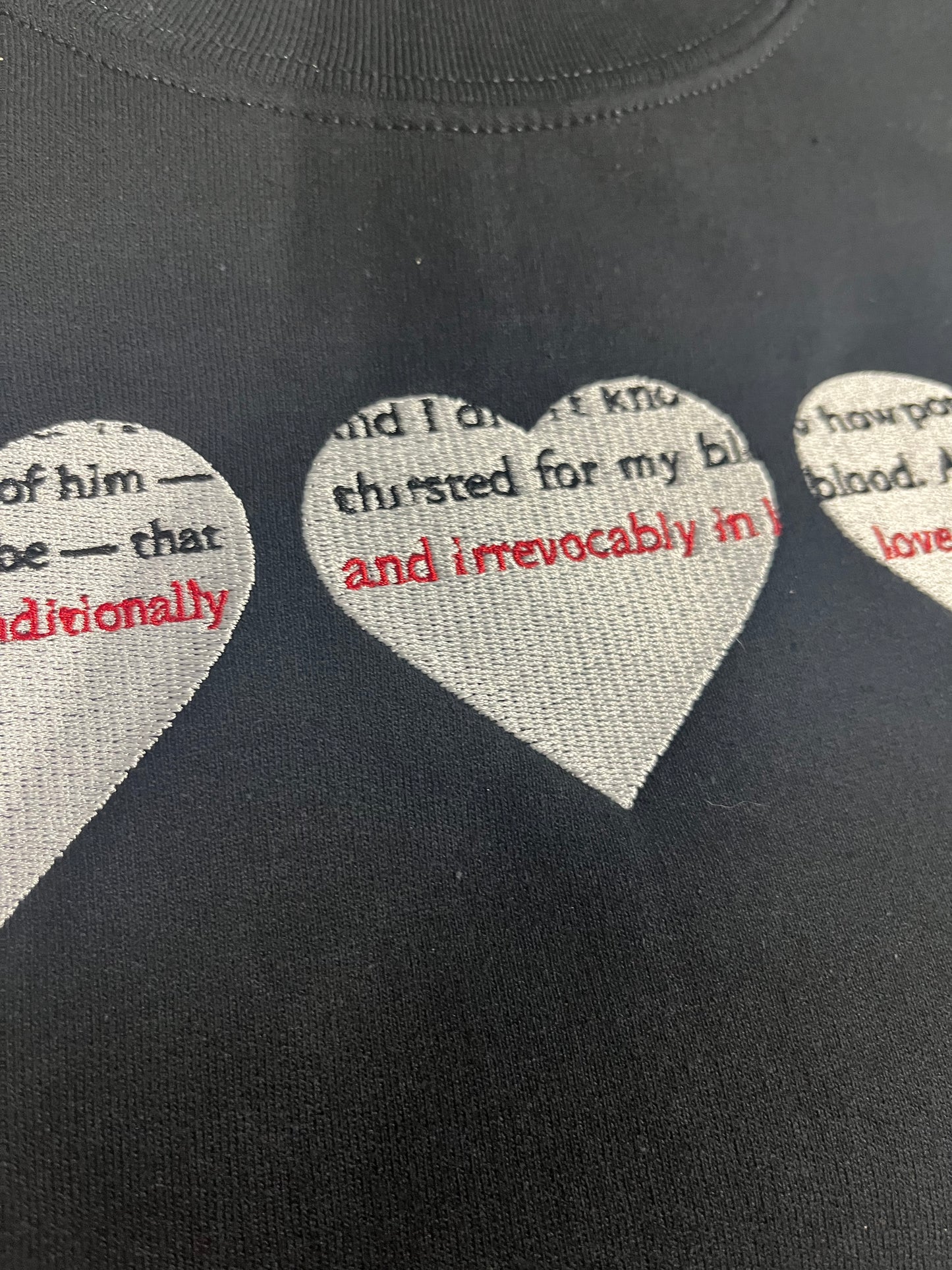 Twilight Unconditionally Embroidery Crewneck