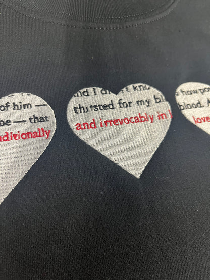 Twilight Unconditionally Embroidery Crewneck