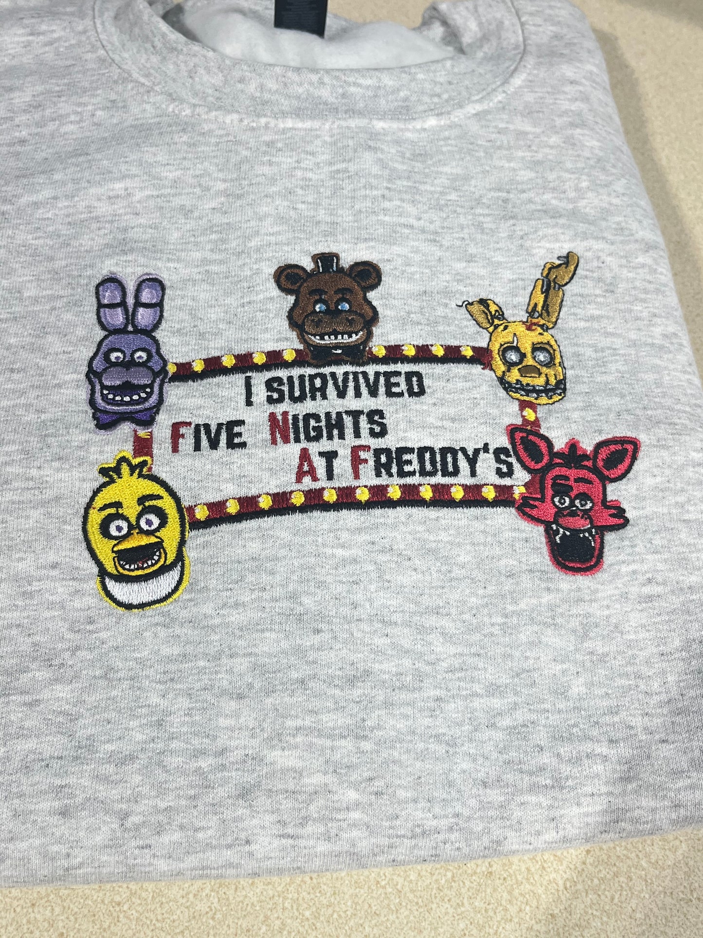 FNAF embroidered Crewneck