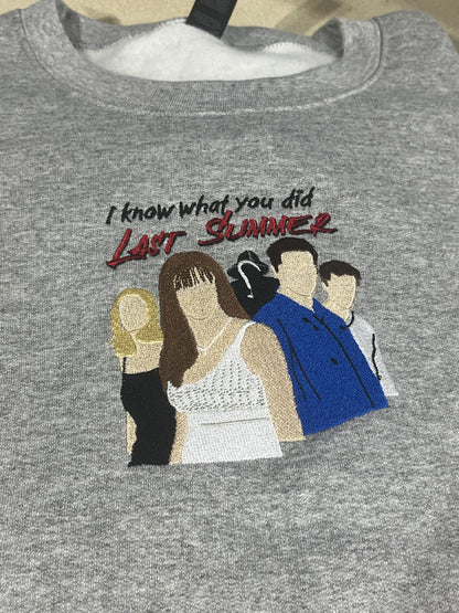 I know embroidered Crewneck