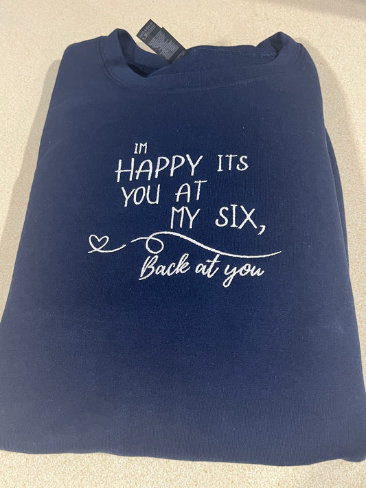 At my Six Crewneck Embroidery