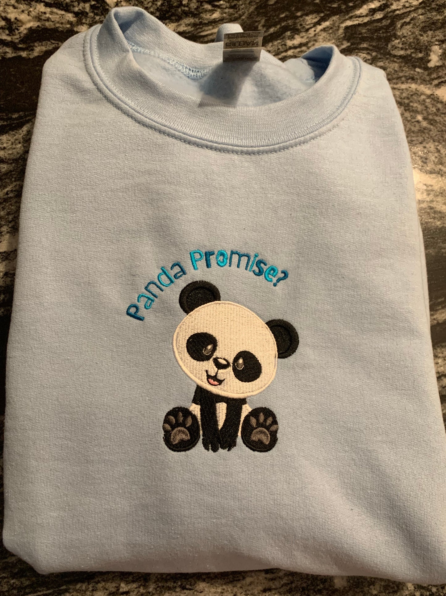 Panda Promise - Light Blue Crewneck